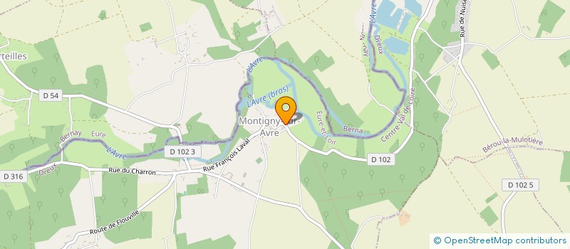 localisation de l'entreprise CHATEAU MONTIGNY EVENEMENTS à MONTIGNY-SUR-AVRE
