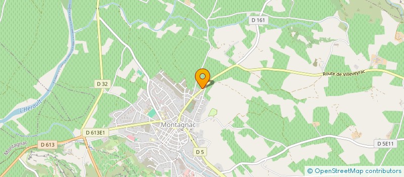 localisation de l'entreprise CHATEAU PAUL MAS  MONTAGNAC