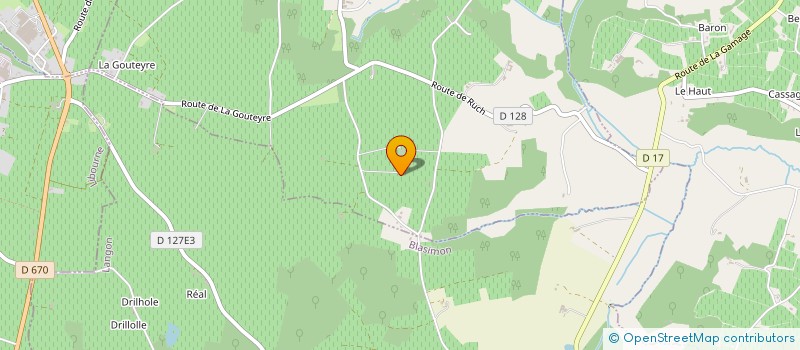 localisation de l'entreprise CHATEAU ROCHER BELLEVUE  SAINT-MAGNE-DE-CASTILLON