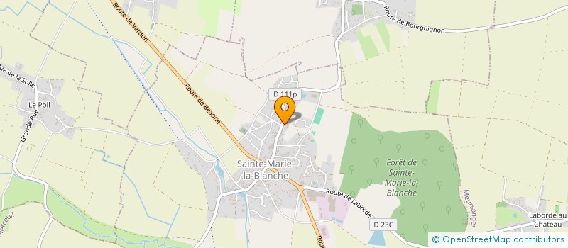 localisation de l'entreprise CHATEAU SAINTE-SABINE  LEVERNOIS