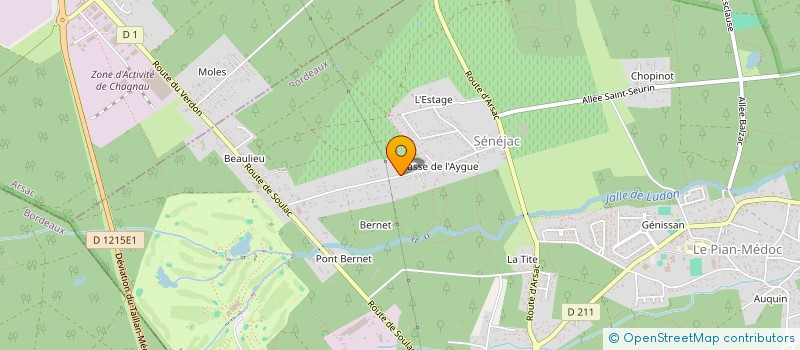 localisation de l'entreprise CHATEAU SENEJAC SAS  LE PIAN-MEDOC