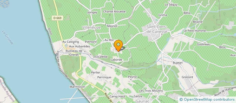 localisation de l'entreprise CHATEAU ST GERMAIN  VILLENEUVE