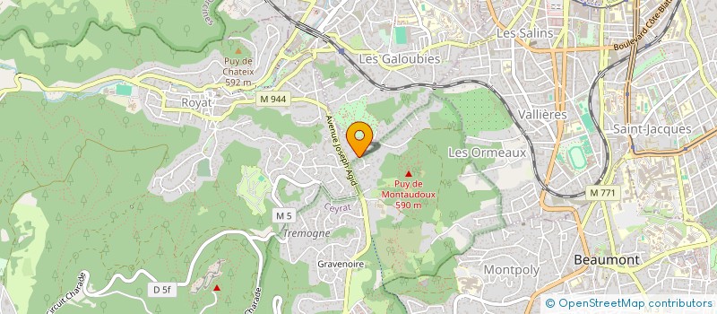 localisation de l'entreprise CHATEAUBRIAND  ROYAT