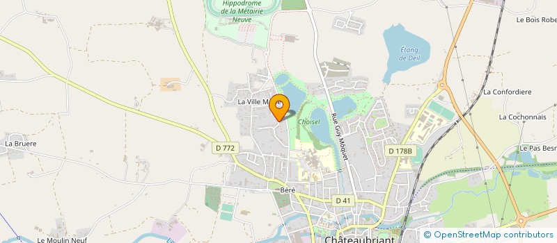 localisation de l'entreprise CHATEAUBRIANT AVEC UN T  CHATEAUBRIANT