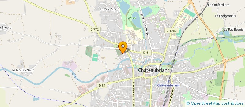 localisation de l'entreprise CHATEAUBRIANT LITERIE à CHATEAUBRIANT