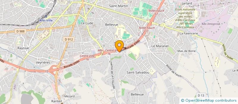 localisation de l'entreprise CHATEAUROUX 20 à ALBI