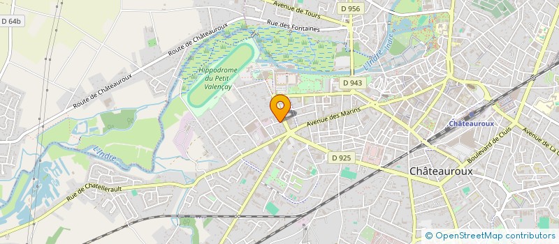 localisation de l'entreprise CHATEAUROUX METROPOLE FUTSAL CLUB à CHATEAUROUX