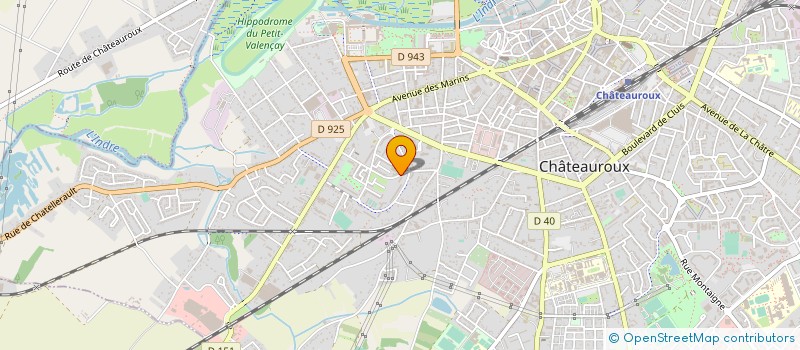 localisation de l'entreprise CHATEAUROUX TENNIS CLUB à CHATEAUROUX