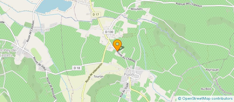 localisation de l'entreprise CHATEAUX DU BORDELAIS LOGISTIQUE à PUJOLS