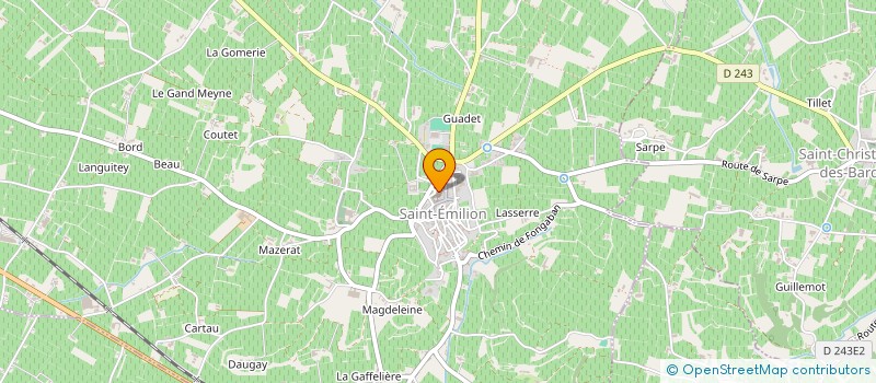 localisation de l'entreprise CHATEAUX EN PRET A PORTER  SAINT-EMILION