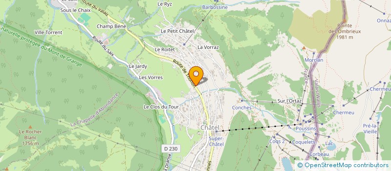 localisation de l'entreprise CHATEL EVASION à CHATEL