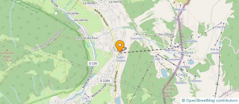 localisation de l'entreprise CHATEL TONIC CLUB  CHATEL