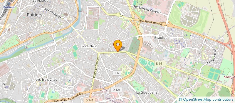 localisation de l'entreprise CHATELAIN  POITIERS