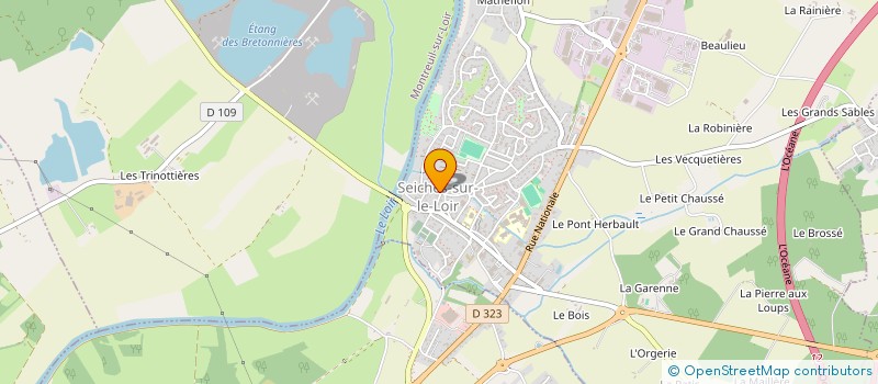 localisation de l'entreprise CHATELAIN CHARPENTES MENUISERIE  SEICHES-SUR-LE-LOIR