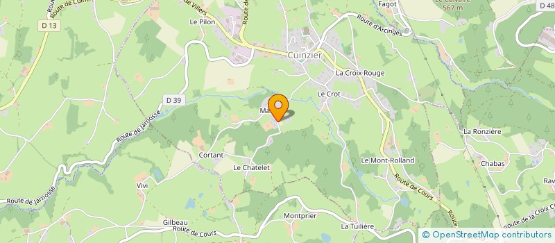 localisation de l'entreprise CHATELET ART NATURE CULTURE  CUINZIER