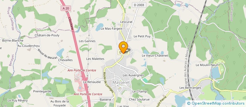 localisation de l'entreprise CHATENET JEAN PIERRE  MASSERET