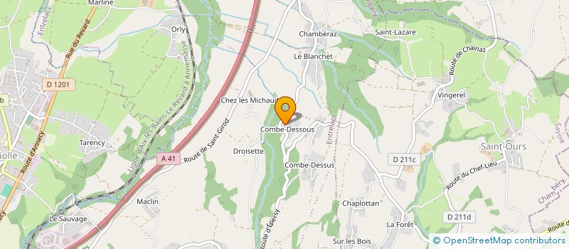 localisation de l'entreprise CHATENOD  ENTRELACS