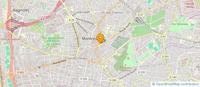 localisation de l'entreprise CHATOMAT XY à MONTREUIL