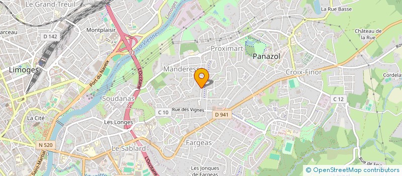 localisation de l'entreprise CHATOR à PANAZOL