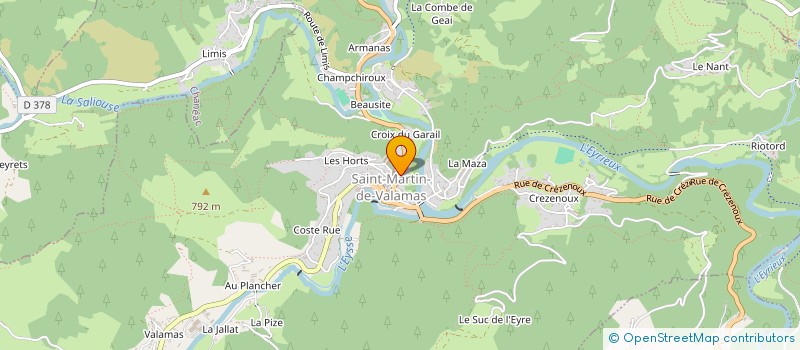 localisation de l'entreprise CHATS DE BOUTIERES à SAINT-MARTIN-DE-VALAMAS