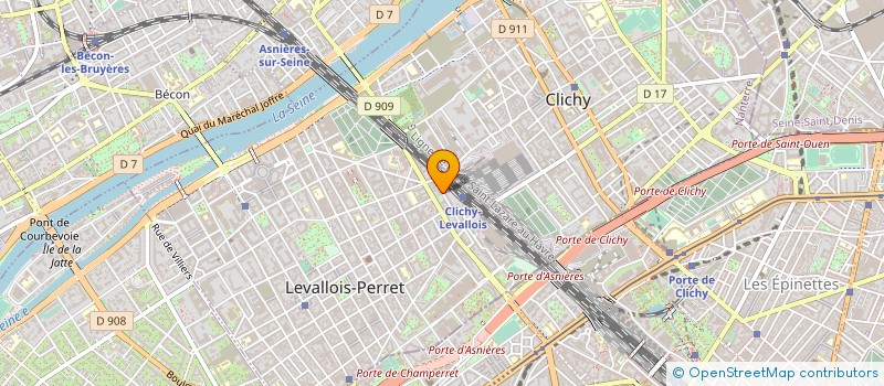localisation de l'entreprise CHAU ET CLIM à LEVALLOIS-PERRET