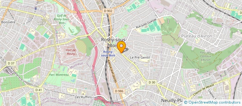 localisation de l'entreprise CHAUBET/REMINI à ROSNY-SOUS-BOIS