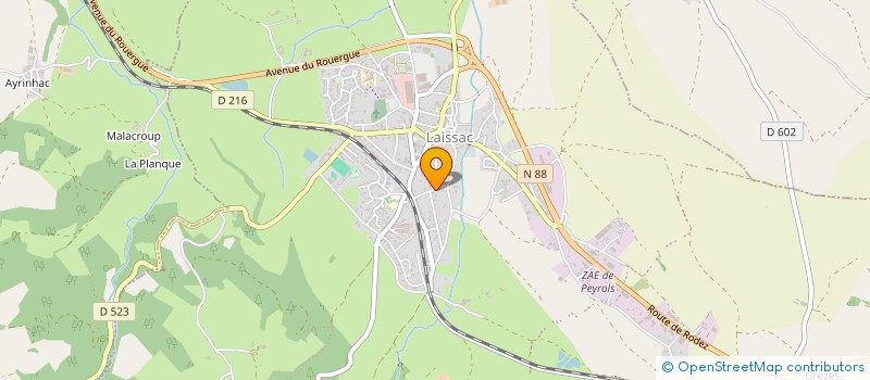 localisation de l'entreprise CHAUCHAILLES  LAISSAC-SEVERAC L'EGLISE