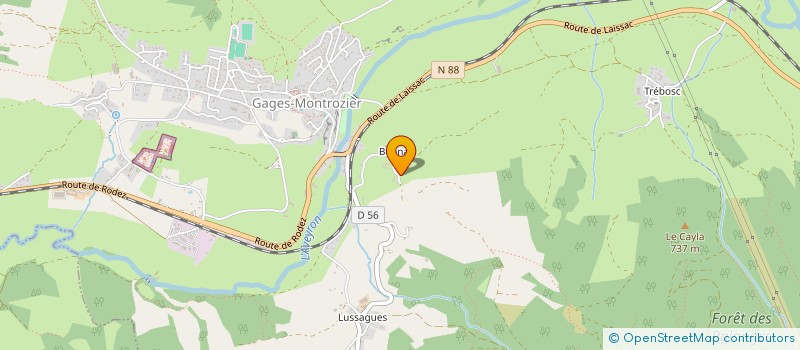 localisation de l'entreprise CHAUCHARD FLORENT ET MARIE  MONTROZIER