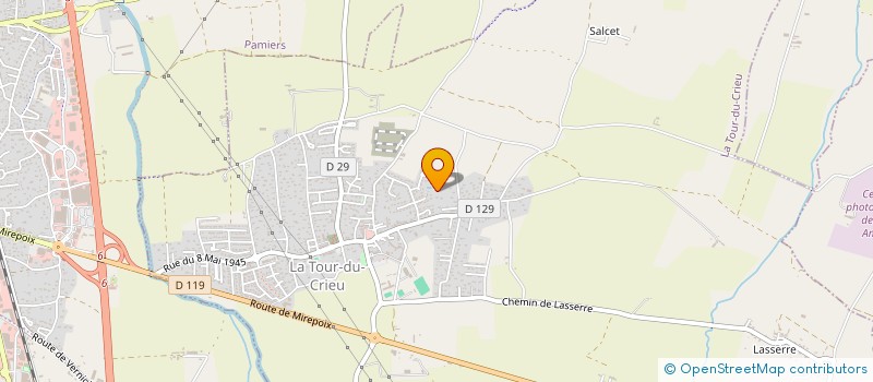 localisation de l'entreprise CHAUD FROID D'OCCITANIE à LA TOUR-DU-CRIEU