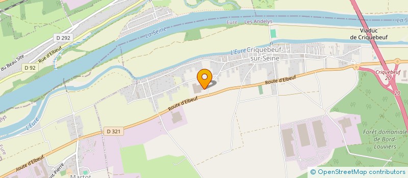 localisation de l'entreprise CHAUD FROID NORMANDIE à CRIQUEBEUF-SUR-SEINE