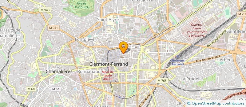 localisation de l'entreprise CHAUDER LACOSTE à CLERMONT-FERRAND
