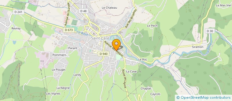 localisation de l'entreprise CHAUDESAIGUES  SAINT-CERE