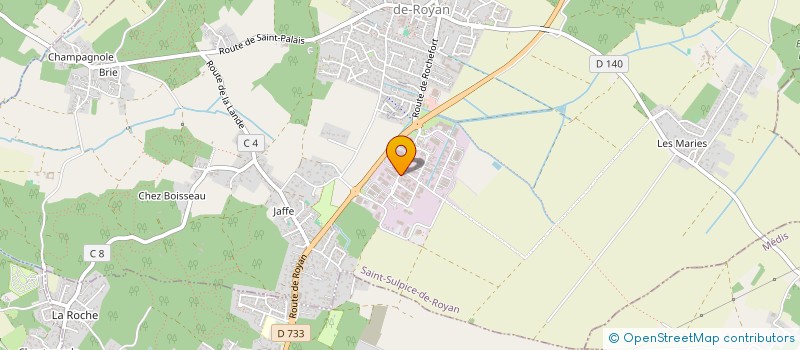 localisation de l'entreprise CHAUDFROID 17 à SAINT-SULPICE-DE-ROYAN