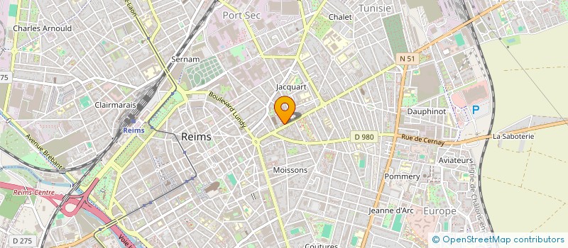localisation de l'entreprise CHAUDRE SA à REIMS