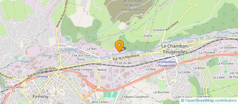 localisation de l'entreprise CHAUDRONNERIE AUBERT à LE CHAMBON-FEUGEROLLES