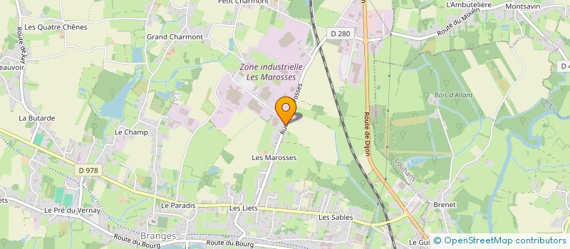 localisation de l'entreprise CHAUDRONNERIE BESSON à BRANGES