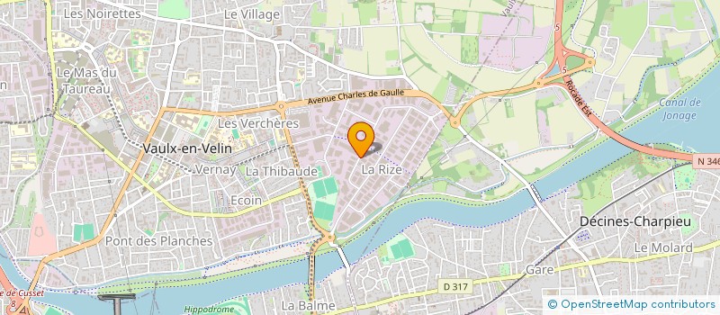 localisation de l'entreprise CHAUDRONNERIE DE BEYNOST  VAULX-EN-VELIN