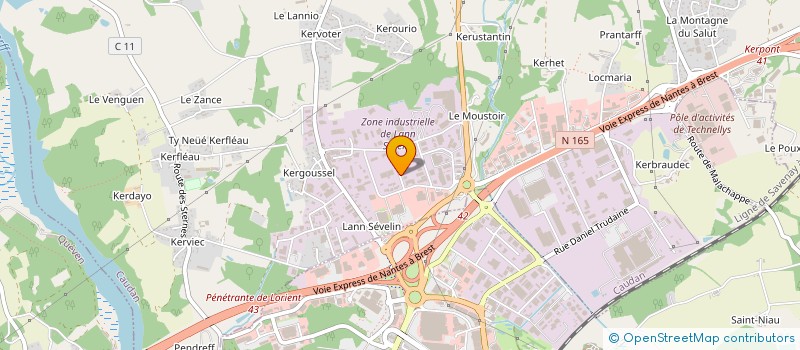 localisation de l'entreprise CHAUDRONNERIE DE CAUDAN à CAUDAN