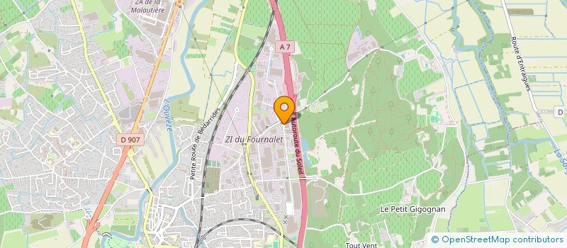 localisation de l'entreprise CHAUDRONNERIE DE L'OUVEZE à SORGUES