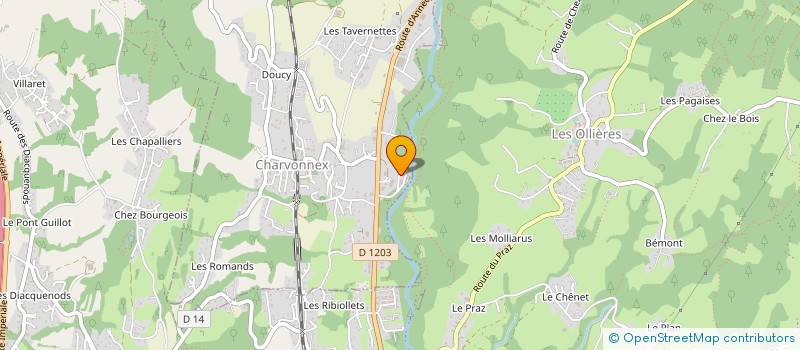 localisation de l'entreprise CHAUDRONNERIE DES 2 SAVOIE  CHARVONNEX