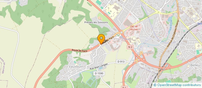 localisation de l'entreprise CHAUDRONNERIE MARTIN à VAUXBUIN