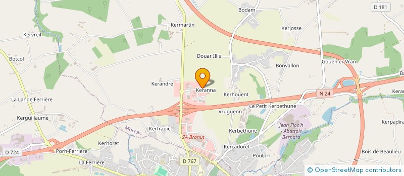 localisation de l'entreprise CHAUDRONNERIE METALLERIE LOCMINOISE à PLUMELIN