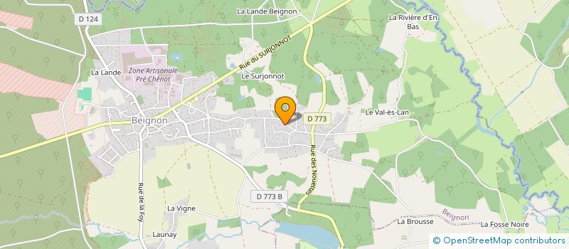 localisation de l'entreprise CHAUDRONNERIE METALLURGIE NOEL  BEIGNON