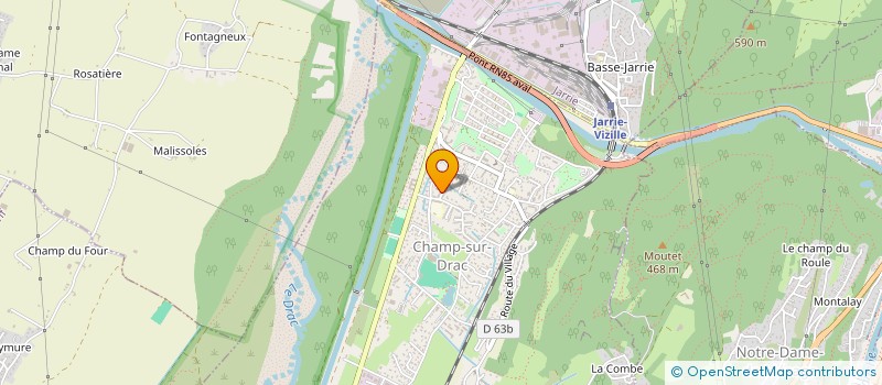 localisation de l'entreprise CHAUDRONNERIE-SERVICE DE LA PLAINE à CHAMP-SUR-DRAC