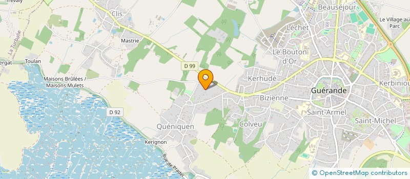 localisation de l'entreprise CHAUDRONNERIE TOLERIE DE L'OUEST à GUERANDE