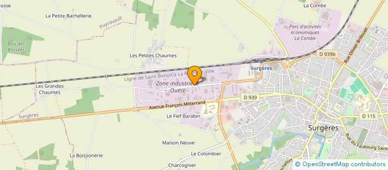 localisation de l'entreprise CHAUDRONNERIE TUYAUTERIE LAUNAY  SURGERES