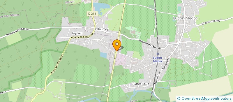 localisation de l'entreprise CHAUDRONNERIE TUYAUTERIE LUDONNAISE à LUDON-MEDOC