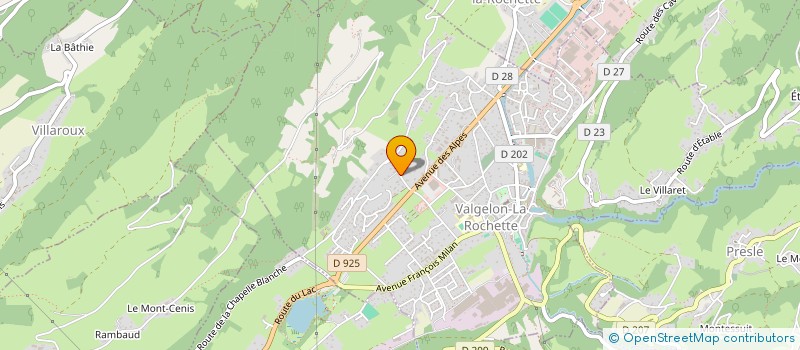 localisation de l'entreprise CHAUDRONNERIE TUYAUTERIE ROCHETTOISE-CIR  VALGELON-LA ROCHETTE