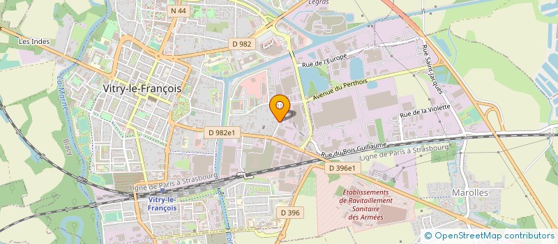 localisation de l'entreprise CHAUDRONNERIE TUYAUTERIE SERRURERIE INDUSTRIELLE  VITRY-LE-FRANCOIS