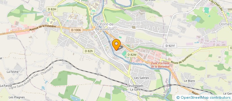 localisation de l'entreprise CHAUDRONNERIE VILLETON CHAMPMARTIN  LE PONT-DE-BEAUVOISIN